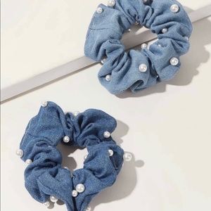 Pearled Jean Scrunchie